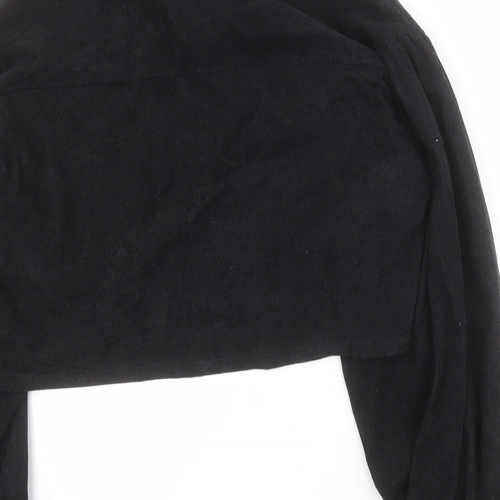 SheIn Womens Black Plaid  Jacket  Size M  Button