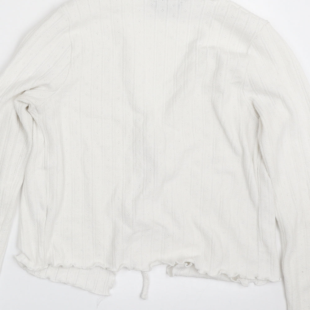 Womens UK Size 10 New Look White Cardigan Jumper