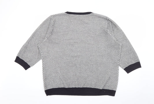 Womens UK Size 18 Per Una White Pullover Jumper