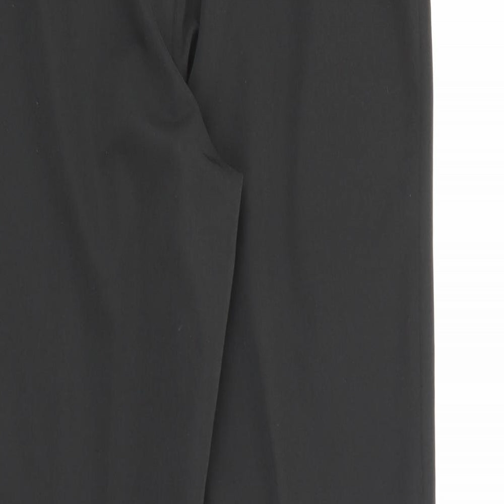 Fair Lady Womens Black Polyester Trousers Size 30 in L26 in Regular Zip