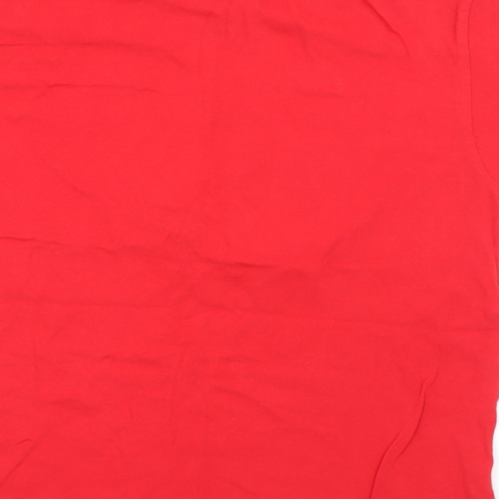 anbor Boys Red Cotton Pullover T-Shirt Size 12-13 Years Crew Neck - Fortnite