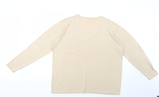 Womens UK Size XL Cashmasoft Beige Pullover Jumper