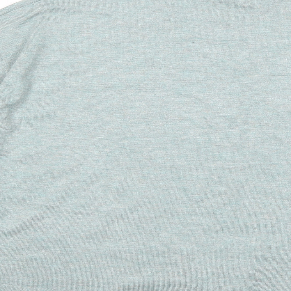 Gallery Womens Green Mock Neck Viscose Pullover Jumper Size L