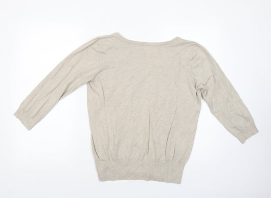 Womens UK Size L H&M Beige Pullover Jumper