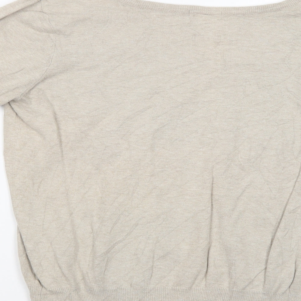 Womens UK Size L H&M Beige Pullover Jumper
