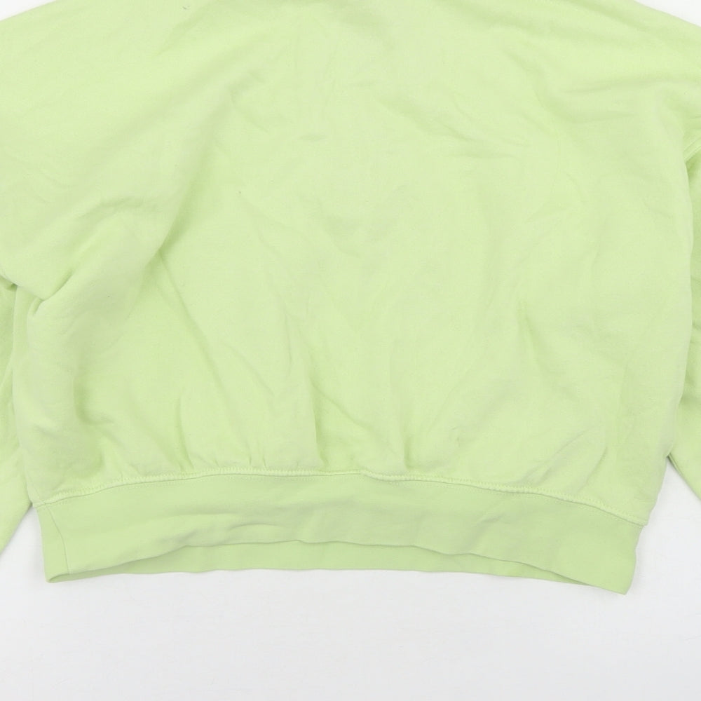 Divided Womens Green Cotton Pullover Sweatshirt Size S - cropped