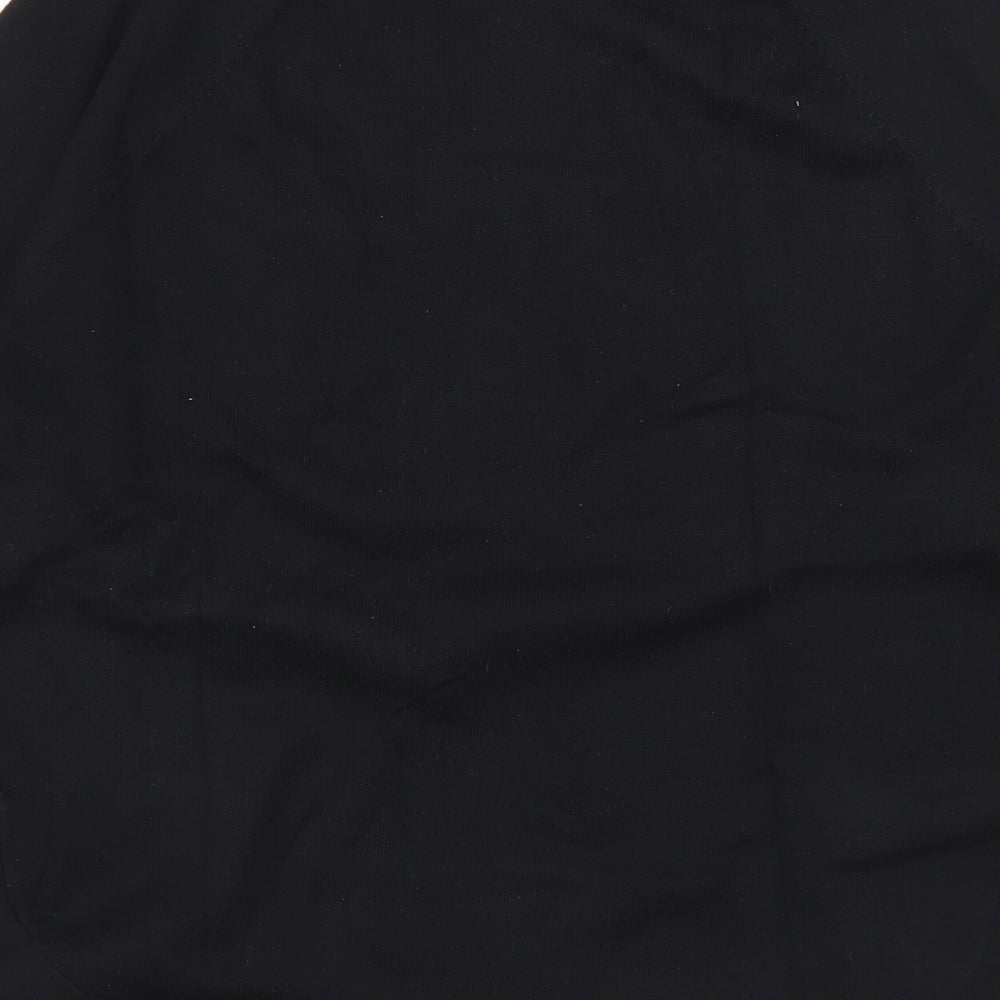 Gallery Womens Black Crew Neck Viscose Pullover Jumper Size S