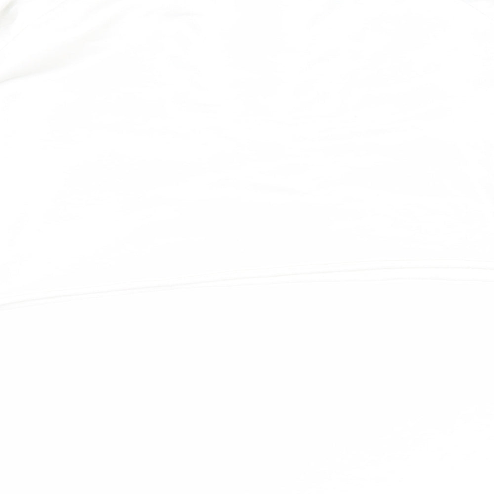 Boohoo Womens White Colourblock Polyester Pullover Sweatshirt Size 10 Pullover - Cropped