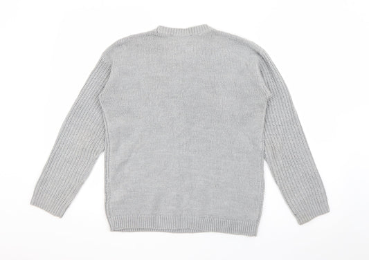 Womens UK Size 8 Dorothy Perkins Grey Pullover Jumper