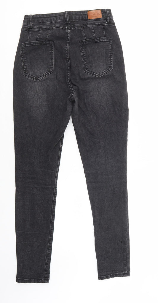 SheIn Womens Black Cotton Skinny Jeans Size S L28 in Regular Button