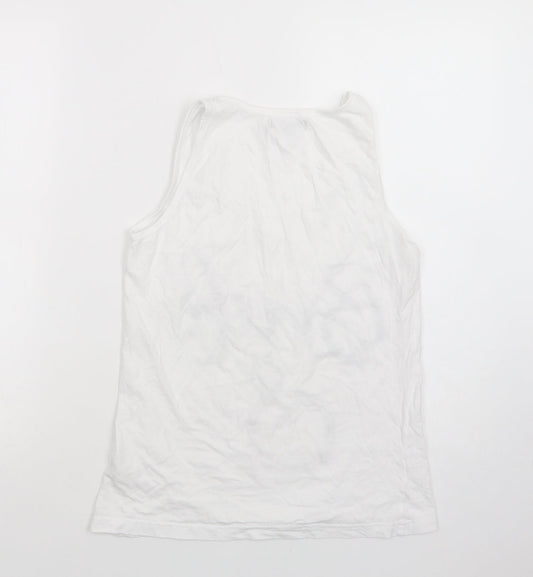 Womens UK Size 12 Studio White Basic Tank