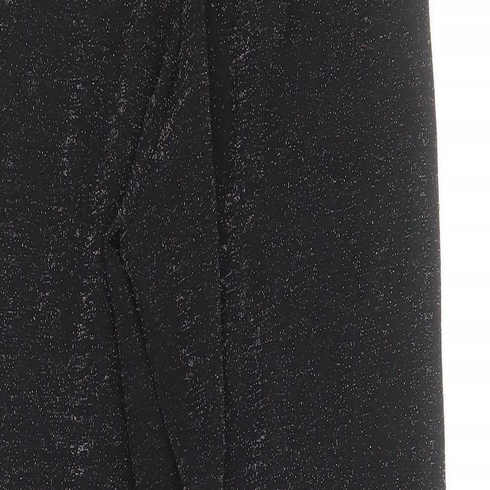 George Womens Black Polyester Carrot Trousers Size 10 L25 in Regular Drawstring