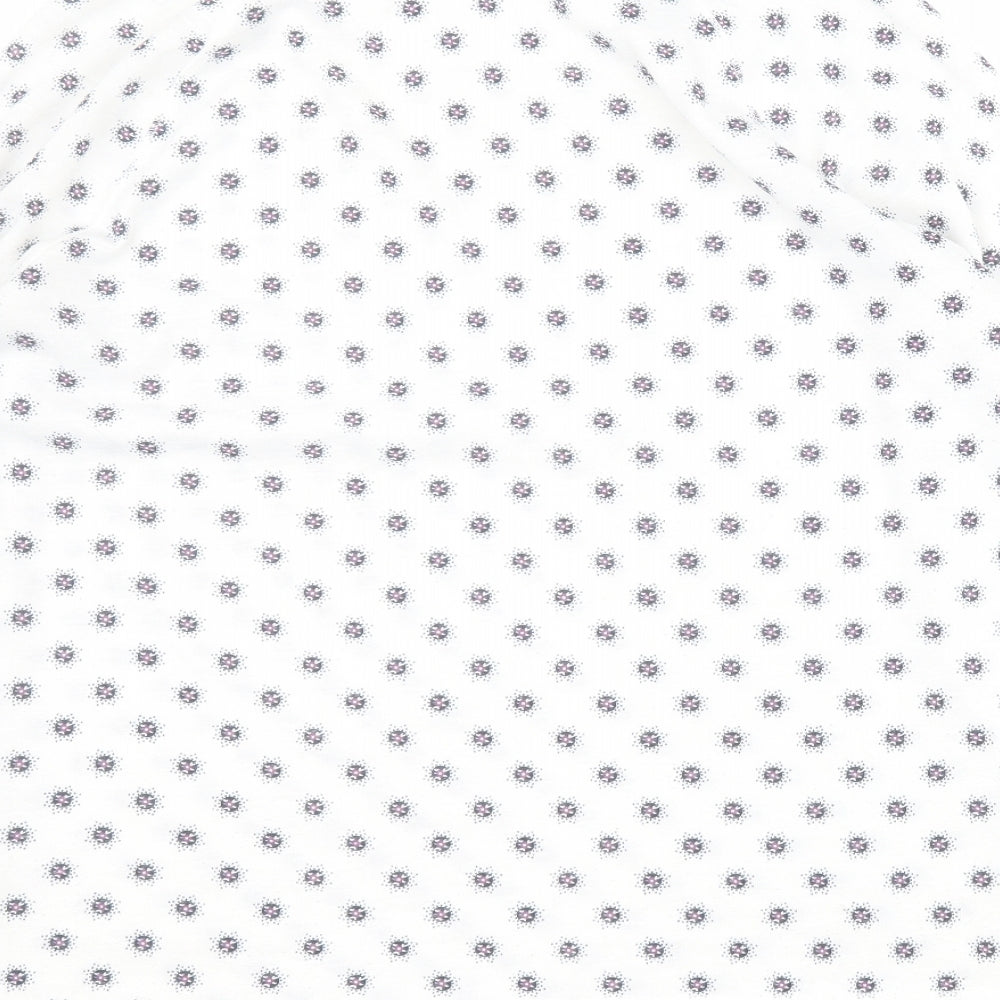 Womens UK Size 14 Marks and Spencer White Basic Polo