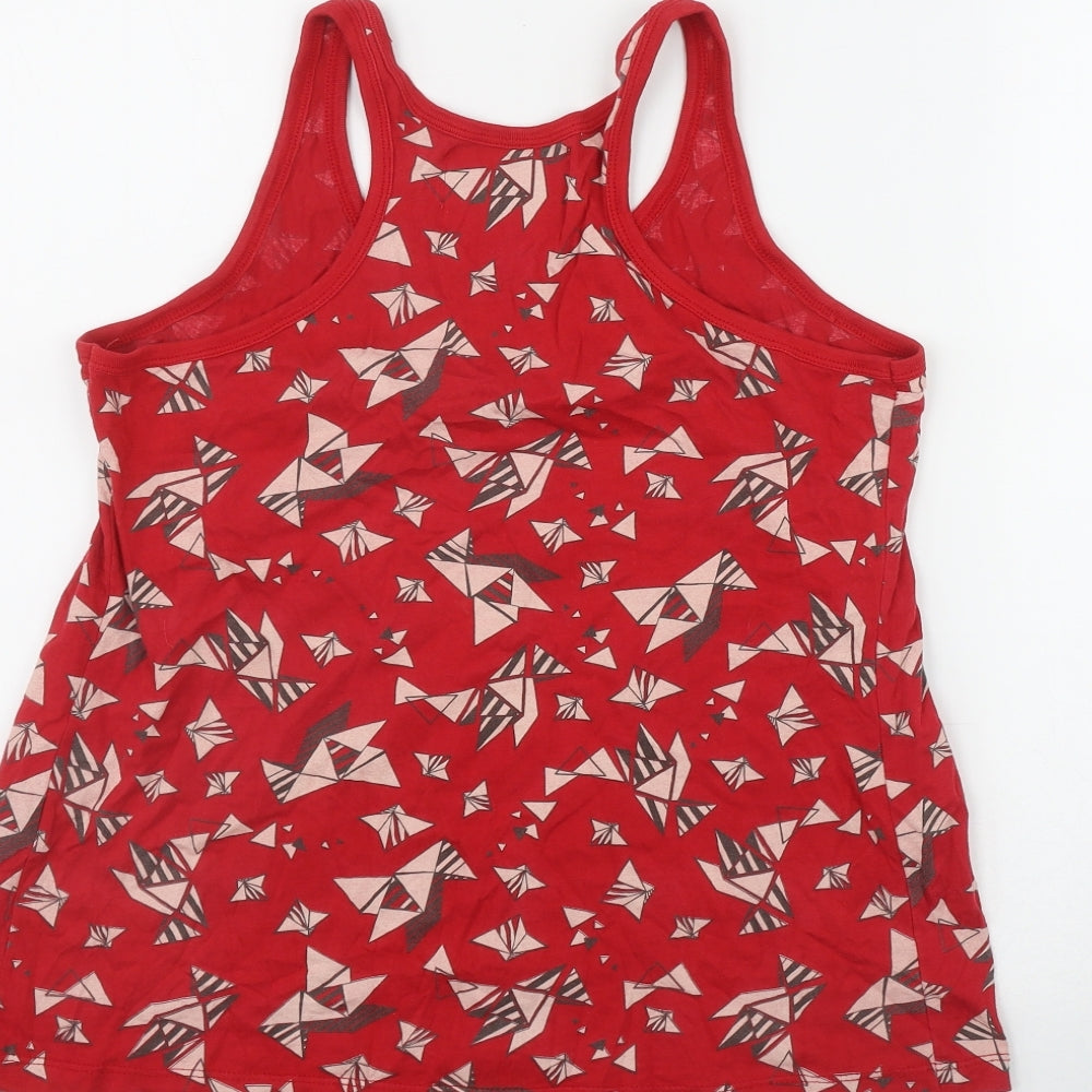 Womens UK Size L Zara Red Basic Tank