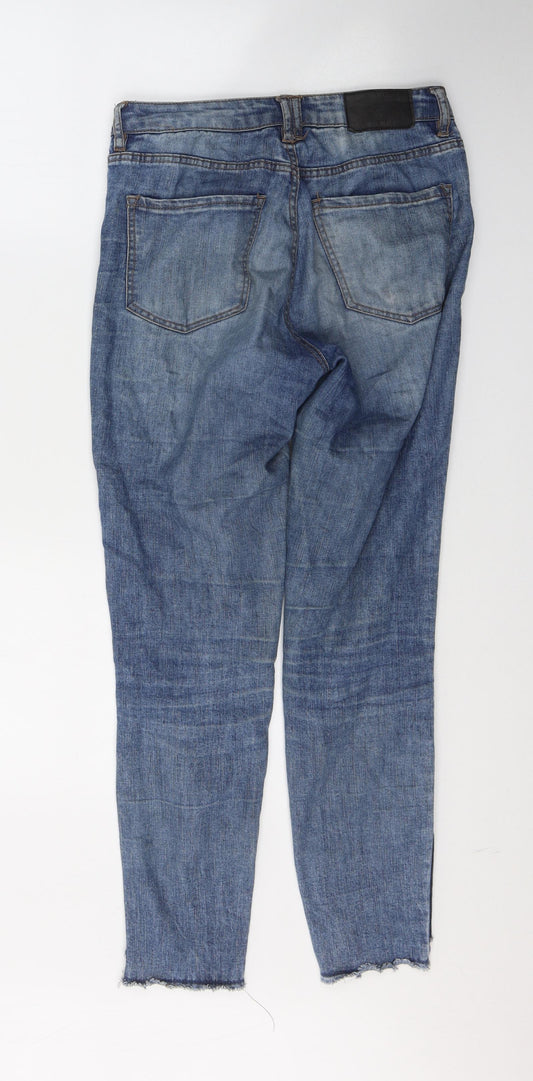 Pull&Bear Womens Black Cotton Skinny Jeans Size 8 L27 in Regular Button