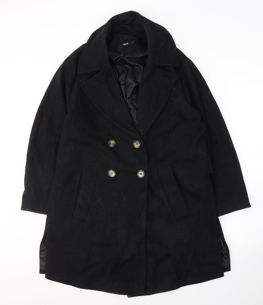 Womens UK Size 4 ASOS Black Pea Coat