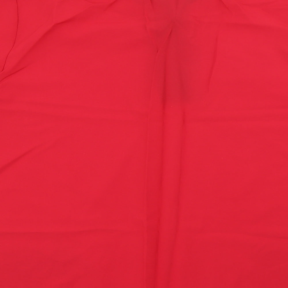 Mens UK Size XL Mr. Max Red Button-Up 3/4 Sleeve Casual Shirt
