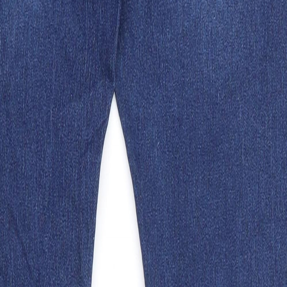 Denim & Co. Womens Blue Cotton Skinny Jeans Size 12 L32.5 in Regular Zip