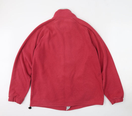Cotton Traders Womens Pink Polyester Full Zip Sweatshirt Size L Zip