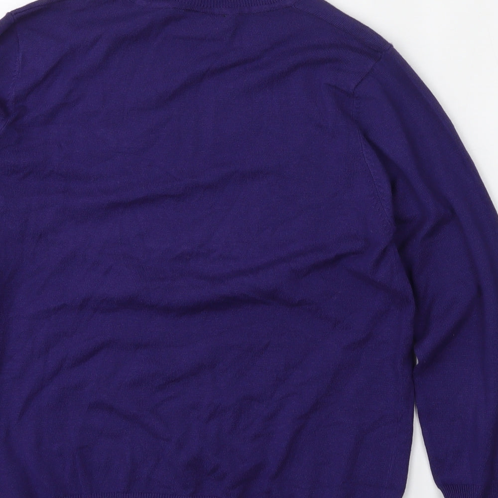 First Avenue Womens Purple Roll Neck Viscose Pullover Jumper Size M