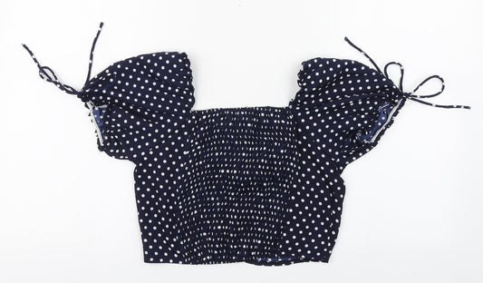 Womens UK Size 8 Chemistry Blue Basic Blouse