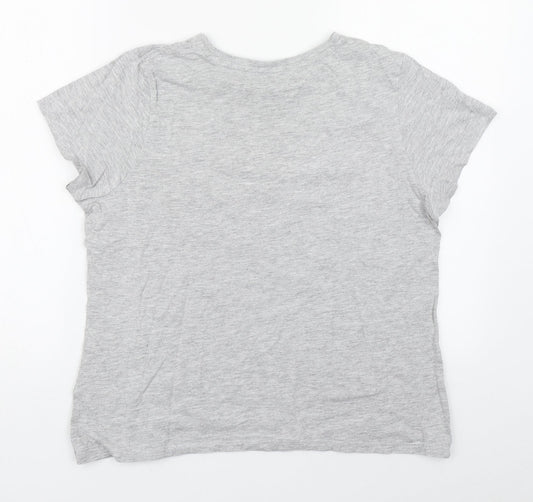 Primark Womens Grey Viscose Basic T-Shirt Size M Round Neck