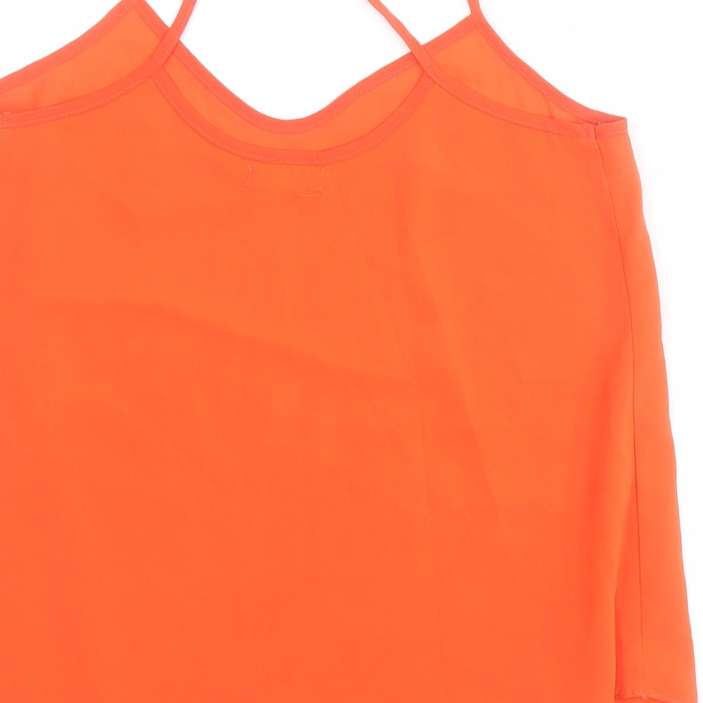 Womens UK Size 8 Exhibit Orange Camisole Tank
