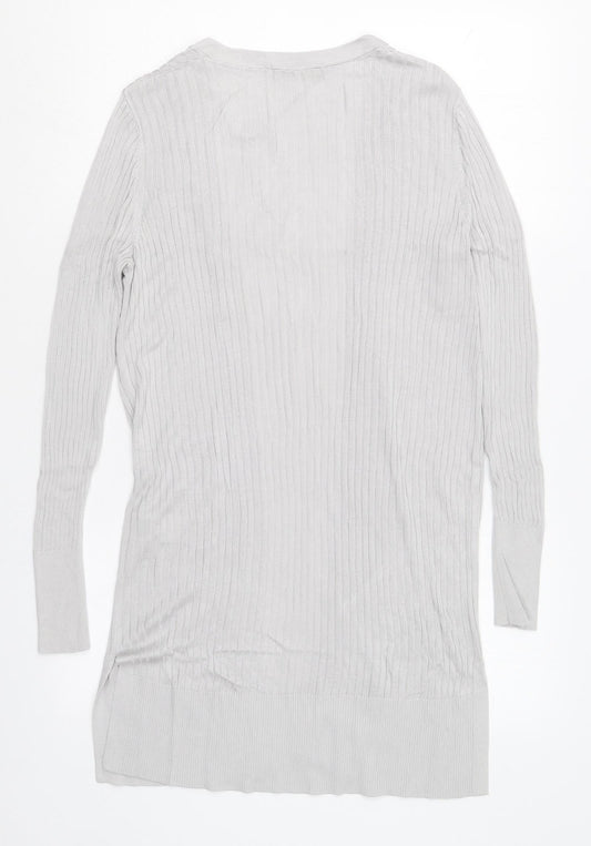 Womens UK Size XS Oasis Grey Cardigan Jumper