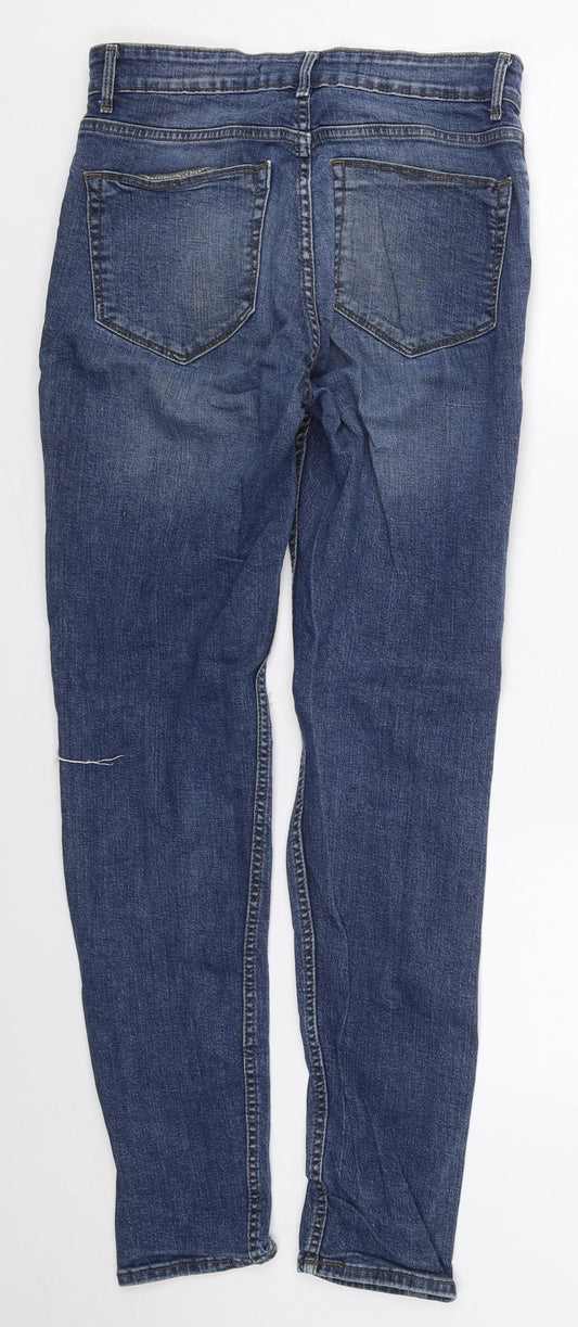 New Look Mens Blue Cotton Skinny Jeans Size 32 L30 in Regular Button