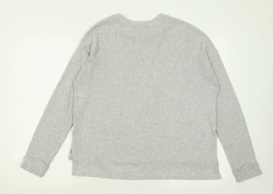 Primark Womens Grey Crew Neck Polyester Pullover Jumper Size S
