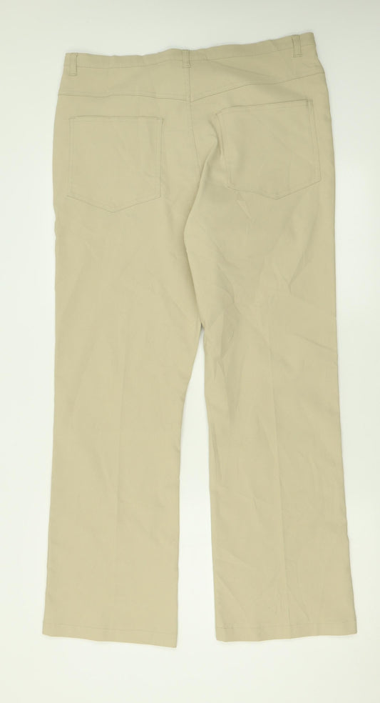 Mackays Womens Beige Polyester Trousers Size 20 L30 in Regular Button