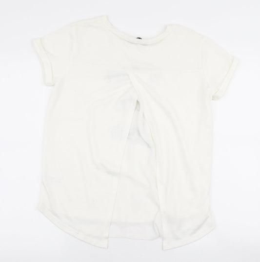 Womens UK Size 10 Max White Jersey T-Shirt