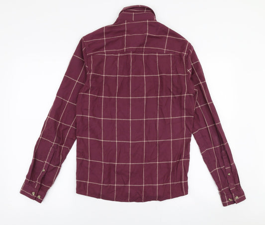 Womens UK Size 2XS ASOS Purple Jersey Button-Up