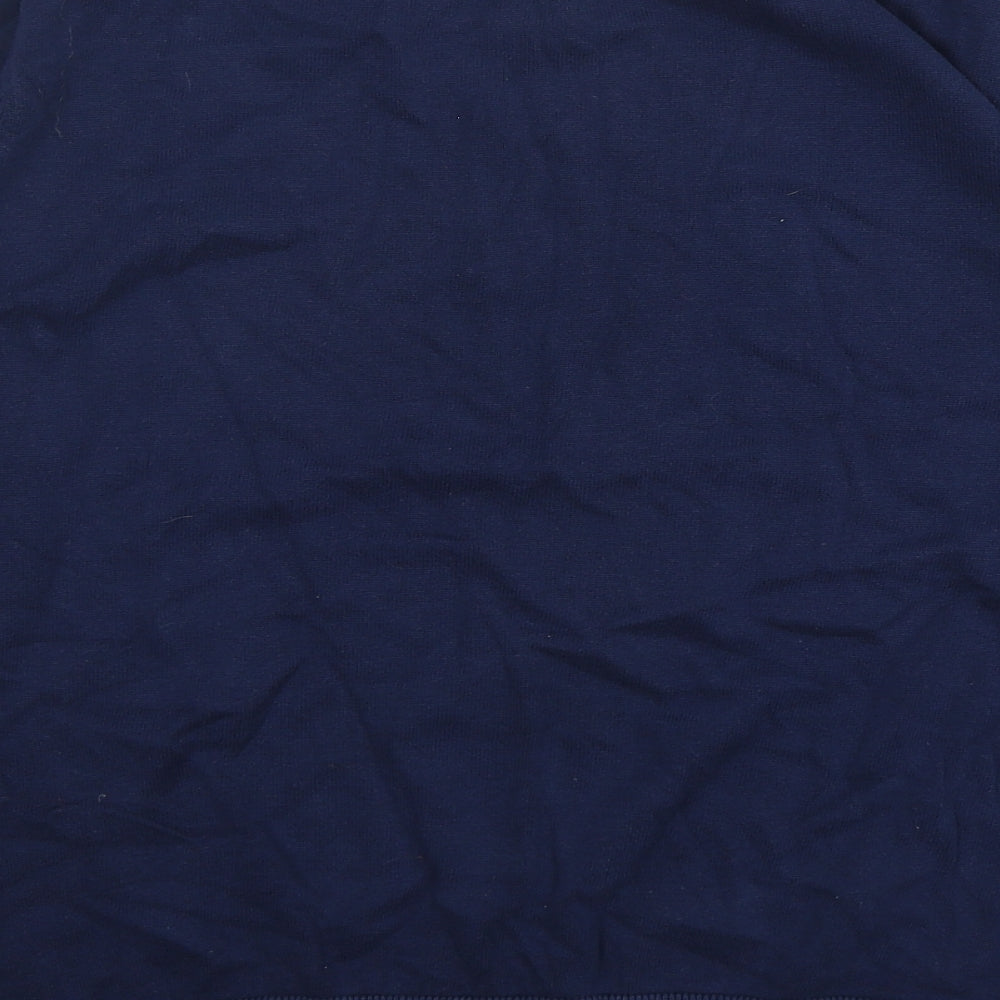 TU Mens Blue V-Neck Cotton Pullover Jumper Size L