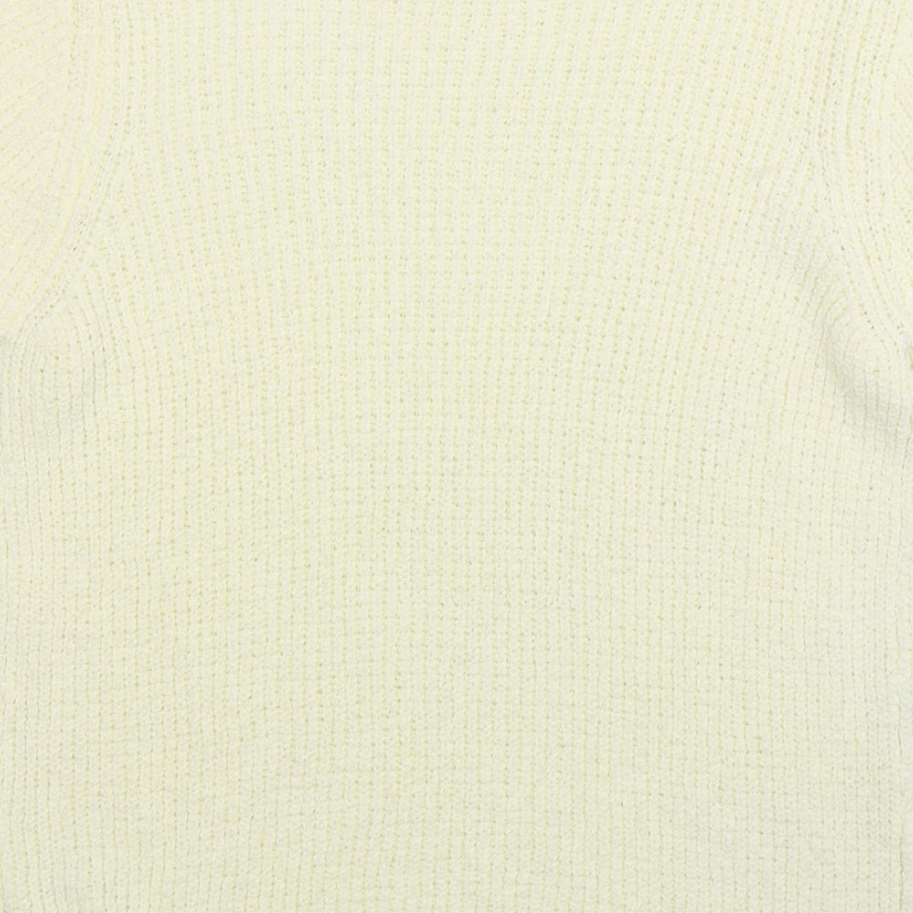 TU Womens Beige Round Neck Cotton Pullover Jumper Size 14