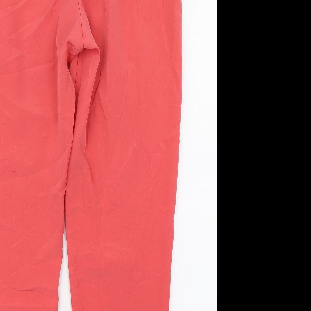 Aphorism Womens Pink Polyester Carrot Trousers Size M L26 in Regular Zip