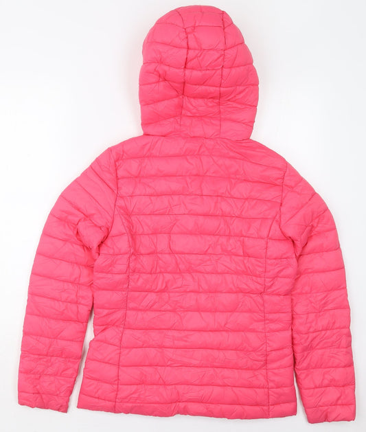 Dunnes Womens Pink Jacket Coat Size S Zip