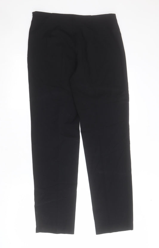 Womens UK Size 10 Artigiano Regular Fit Carrot Black Trousers