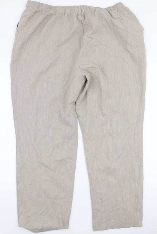 Womens UK Size 20 Marks and Spencer Regular Fit Beige Trousers