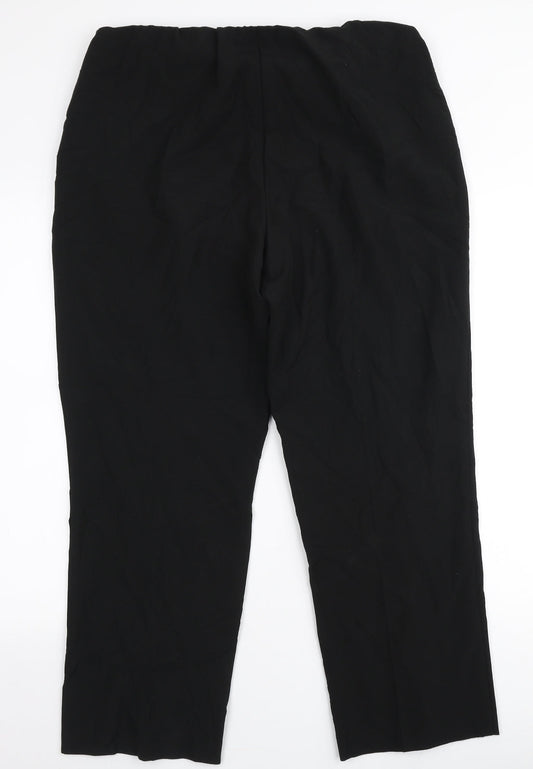 Womens UK Size 16 Vida Vi Regular Fit Black Trousers