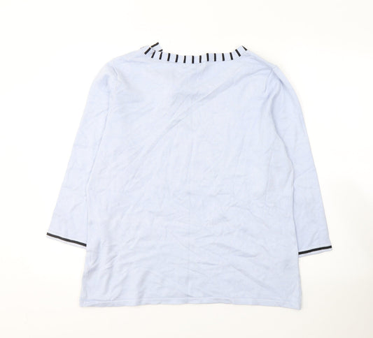 Womens UK Size 20 M&Co Blue Pullover Jumper