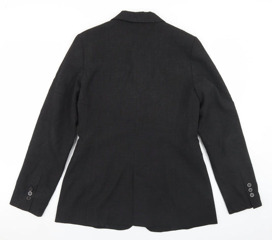 Zara Womens Grey Polyester Jacket Blazer Size 12