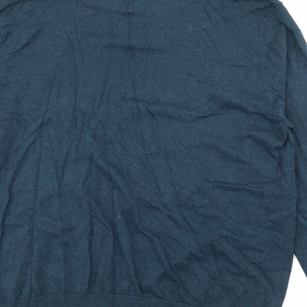 Burton Mens Blue Roll Neck Polyester Pullover Jumper Size XL