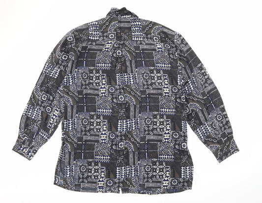 Mens UK Size M Living Green Button-Up Long Sleeve Casual Shirt