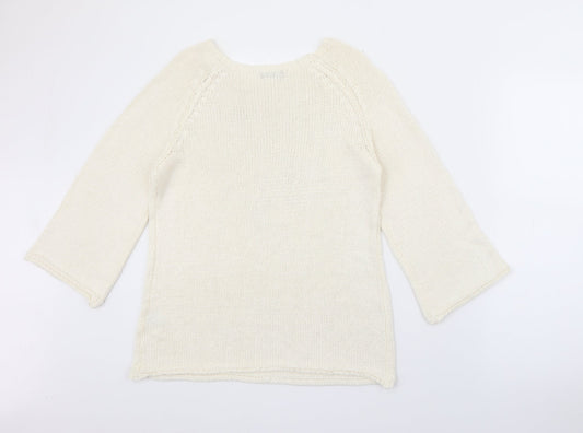 Womens UK Size 16 Roman Ivory Pullover Jumper