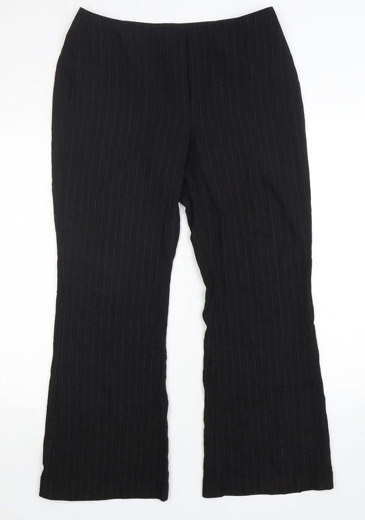 Womens UK Size 14 Marks and Spencer Regular Fit Black Trousers