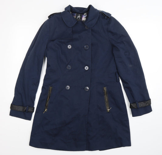 Womens UK Size 10 Atmosphere Blue Overcoat