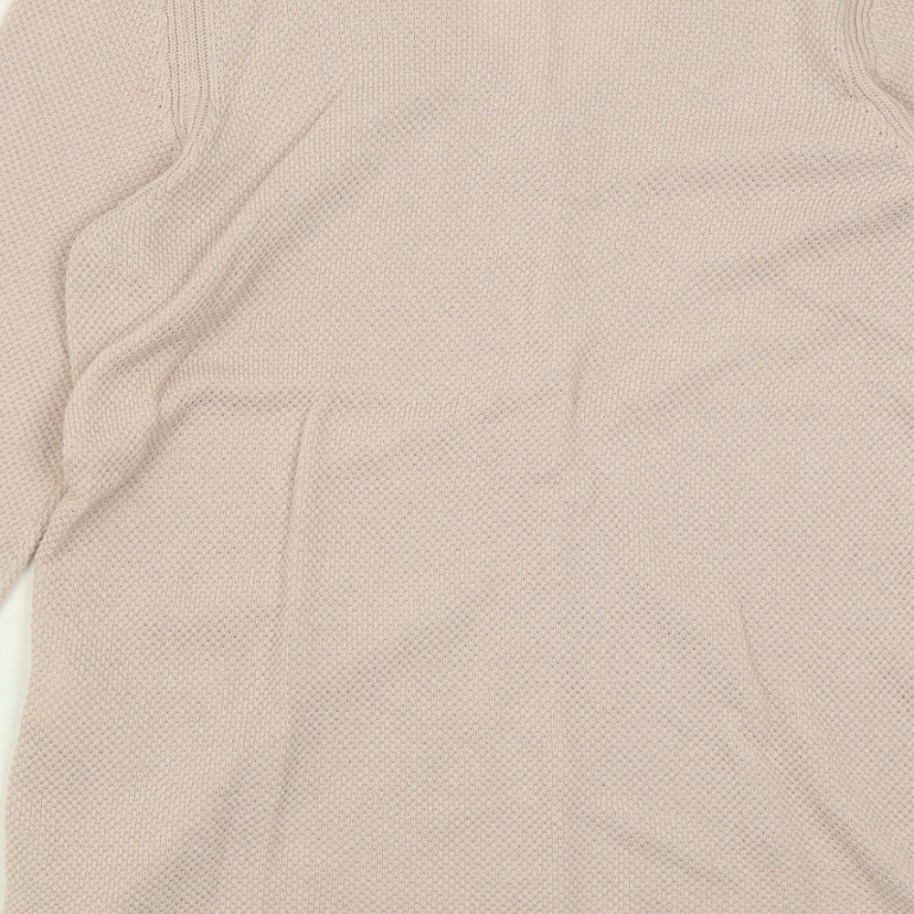 Gap Womens Pink V-Neck Cotton Pullover Jumper Size M