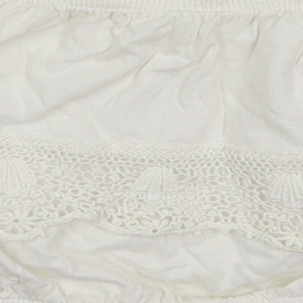 Womens UK Size 10 New Look Ivory Cropped Tank