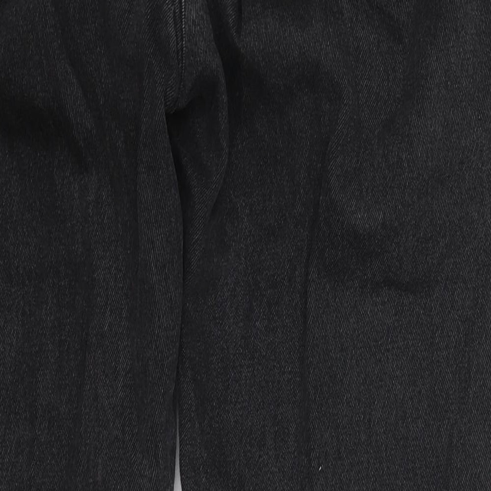 Noisy may Womens Grey Cotton Mom Jeans Size 29 in L30 in Regular Button